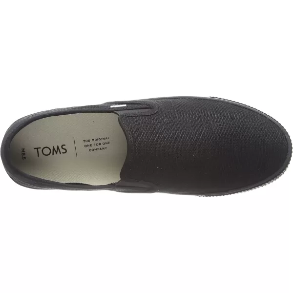 imageTOMS Mens Baja Slip On Sneakers Shoes Casual  BlackBlackBlack Heritage Canvas