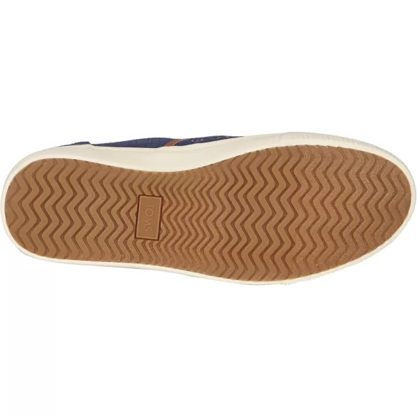 imageTOMS Mens Baja Slip On Sneakers Shoes Casual  BlackCadet Blue Heritage Canvas Synthetic Nubuck Trim
