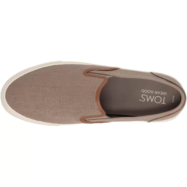 imageTOMS Mens Baja Slip On Sneakers Shoes Casual  BlackDune Heritage Canvas Synthetic Nubuck Trim