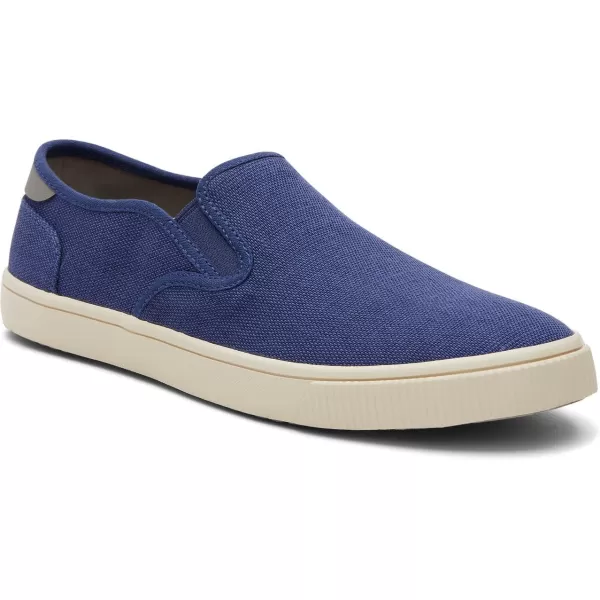 imageTOMS Mens Baja Slip On Sneakers Shoes Casual  BlackMoonlight Blue Heritage Canvas