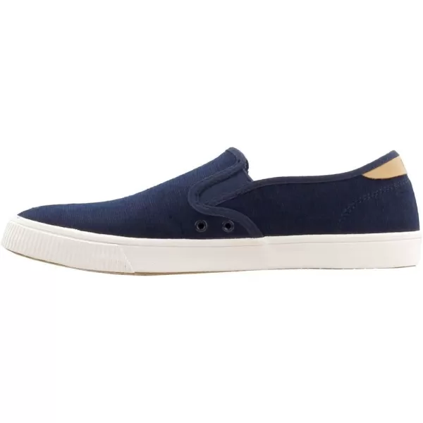 imageTOMS Mens Baja Slip On Sneakers Shoes Casual  BlackNavy Heritage Canvas