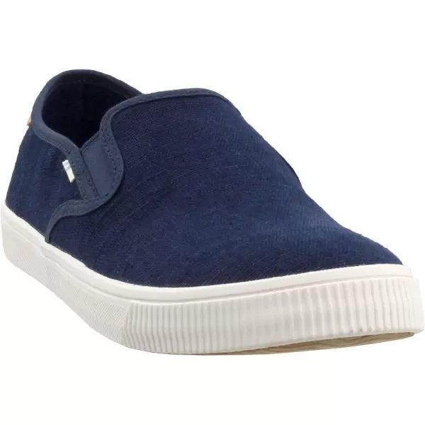imageTOMS Mens Baja Slip On Sneakers Shoes Casual  BlackNavy Heritage Canvas