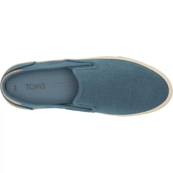 imageTOMS Mens Baja Slip On Sneakers Shoes Casual  BlackOcean Blue