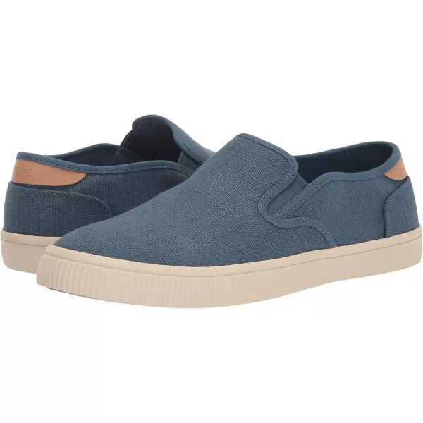 imageTOMS Mens Baja Slip On Sneakers Shoes Casual  BlackOcean Blue