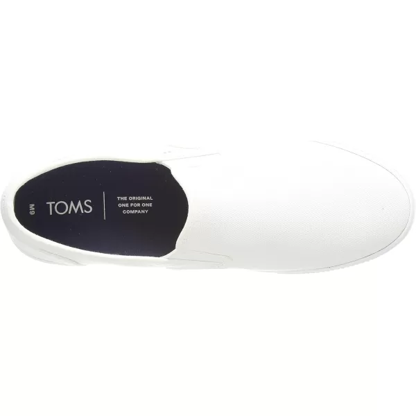 imageTOMS Mens Baja Slip On Sneakers Shoes Casual  BlackWhite Canvas