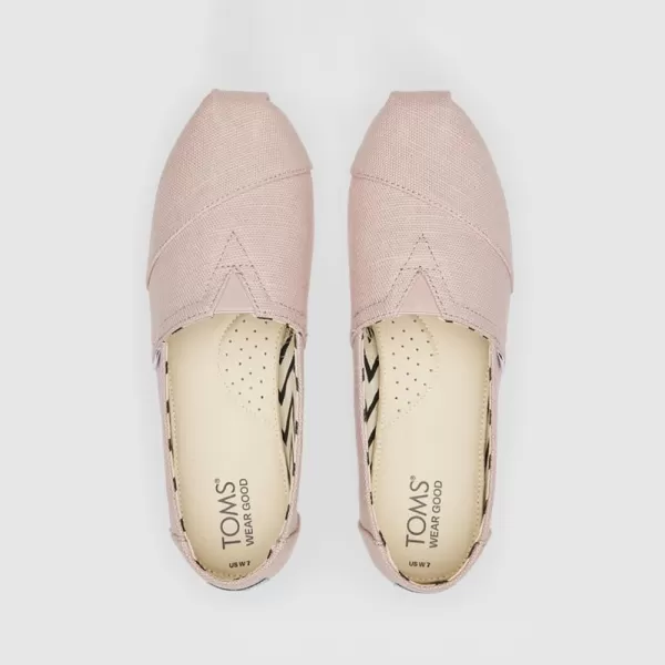 imageTOMS Womens Alpargata SlipOnBallet Pink Heritage Canvas
