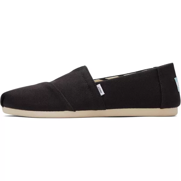 imageTOMS Womens Alpargata SlipOnBlack Wide Recycled Cotton Canvas