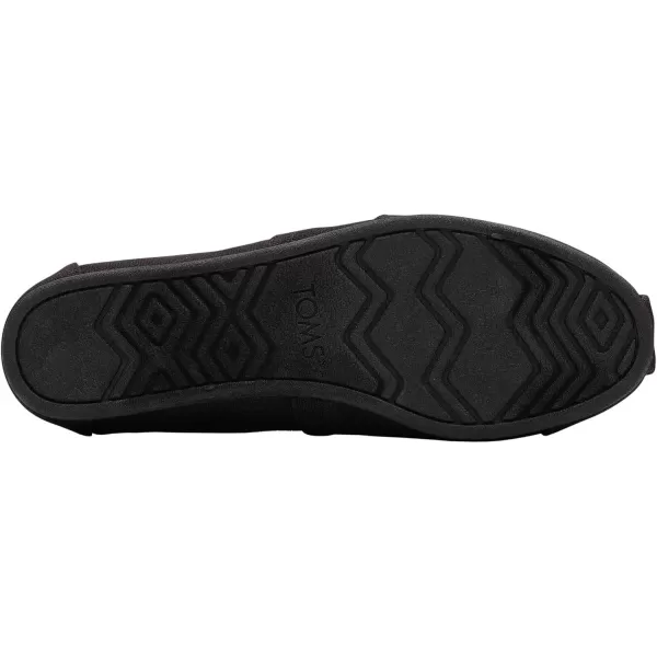 imageTOMS Womens Alpargata SlipOnBlackBlack Wide Recycled Cotton Canvas