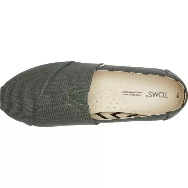 imageTOMS Womens Alpargata SlipOnBonsai Green Heritage Canvas
