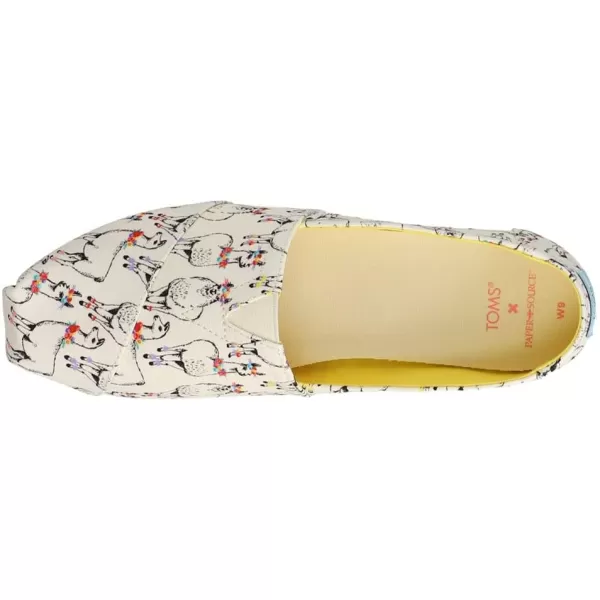 imageTOMS Womens Alpargata SlipOnIvory Floral Llamas Prin