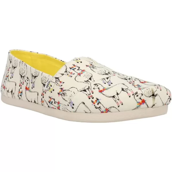 imageTOMS Womens Alpargata SlipOnIvory Floral Llamas Prin