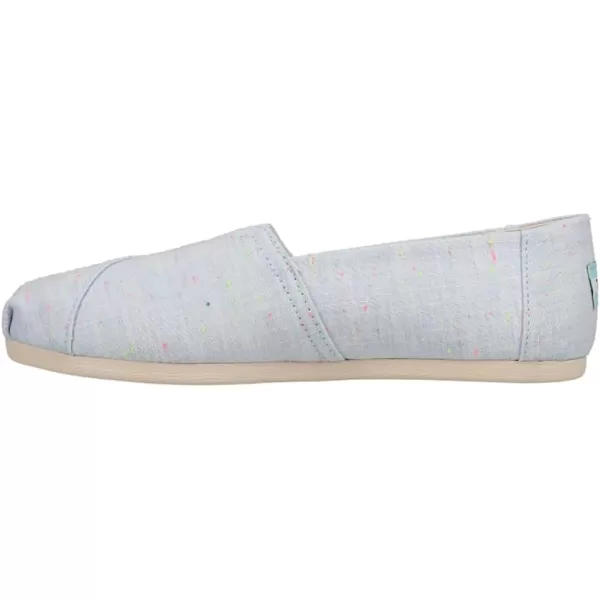 imageTOMS Womens Alpargata SlipOnLight Blue Speckled Linen