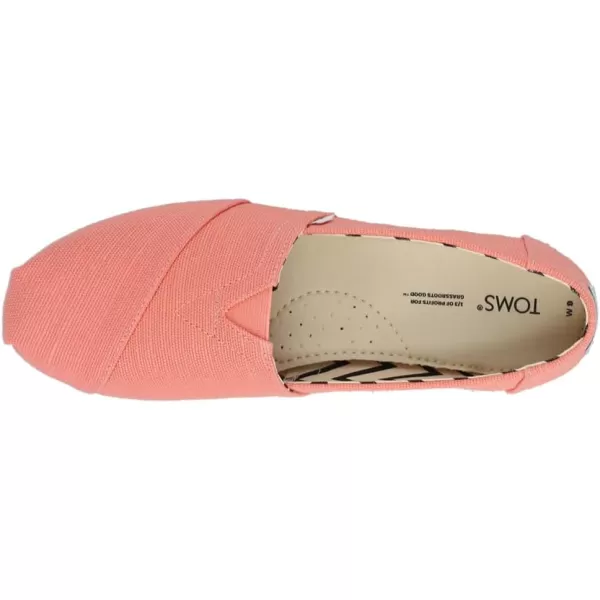 imageTOMS Womens Alpargata SlipOnPeach Pink Heritage Canvas