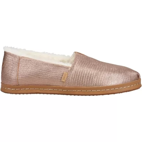 imageTOMS Womens Alpargata SlipOnRose Gold Metallic Lizard