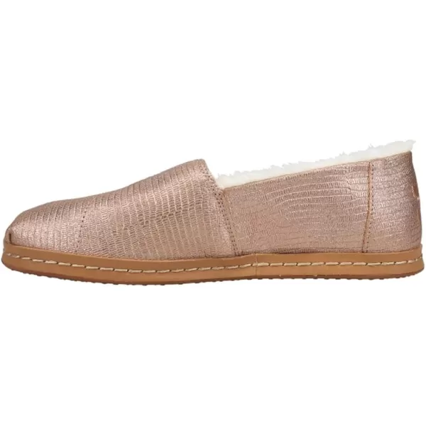 imageTOMS Womens Alpargata SlipOnRose Gold Metallic Lizard