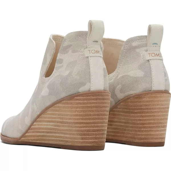imageTOMS Womens Kallie Cutout BootEgret Camo Printed Suede