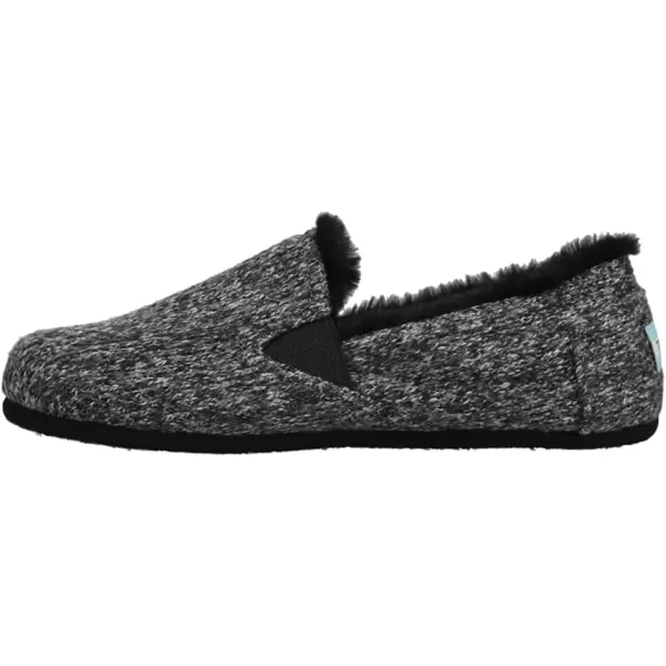 imageTOMS Womens Redondo Loafer FlatBlack Sweater Knit With Faux Fur