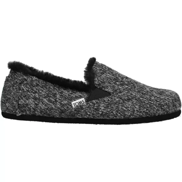 imageTOMS Womens Redondo Loafer FlatBlack Sweater Knit With Faux Fur