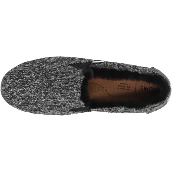 imageTOMS Womens Redondo Loafer FlatBlack Sweater Knit With Faux Fur