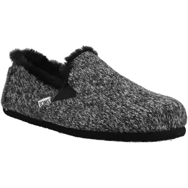 imageTOMS Womens Redondo Loafer FlatBlack Sweater Knit With Faux Fur
