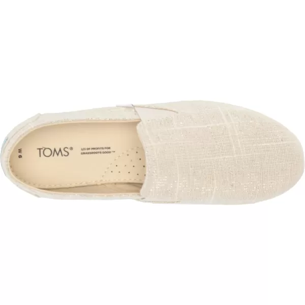 imageTOMS Womens Redondo Loafer FlatNatural Metallic Slubby Woven