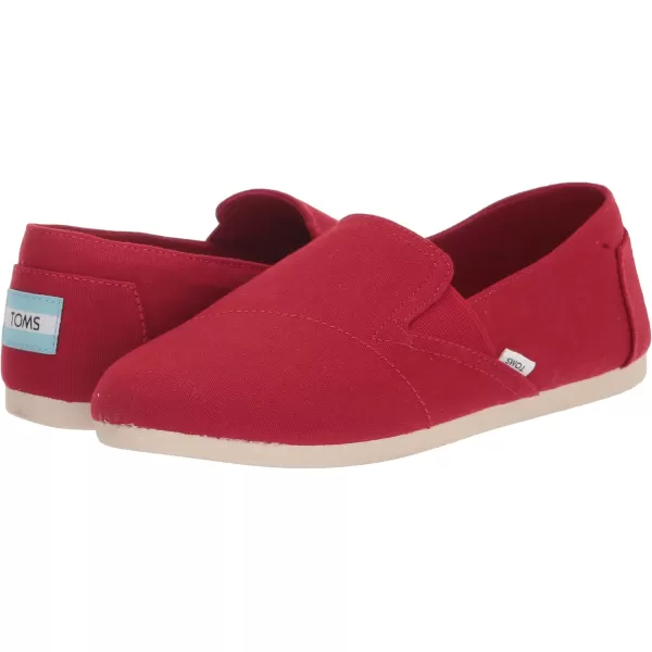 imageTOMS Womens Redondo Loafer FlatRed Canvas