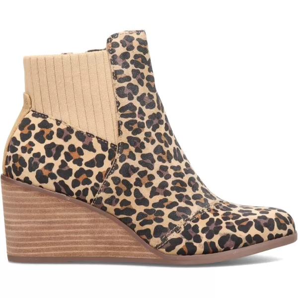 imageTOMS Womens Sadie LeopardCheetah Round Toe Bootie Casual Boots Ankle Mid Heel 23quot  BrownBrown