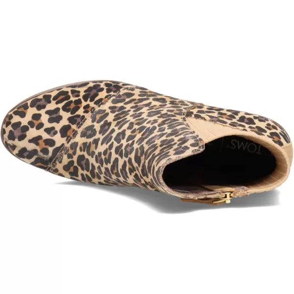 imageTOMS Womens Sadie LeopardCheetah Round Toe Bootie Casual Boots Ankle Mid Heel 23quot  BrownBrown