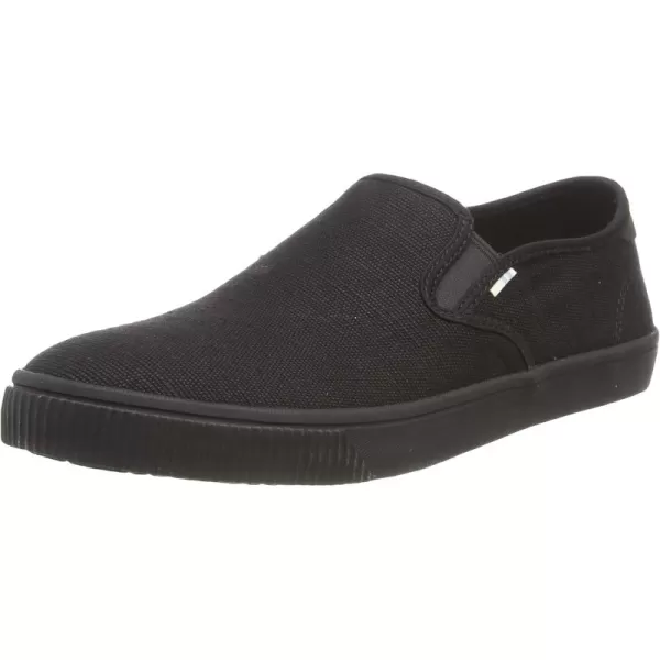 imageTOMS Mens Baja Slip On Sneakers Shoes Casual  BlackBlackBlack Heritage Canvas