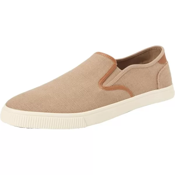 imageTOMS Mens Baja Slip On Sneakers Shoes Casual  BlackDune Heritage Canvas Synthetic Nubuck Trim