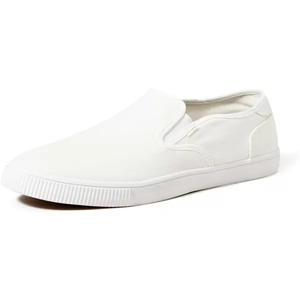 imageTOMS Mens Baja Slip On Sneakers Shoes Casual  BlackWhite Canvas