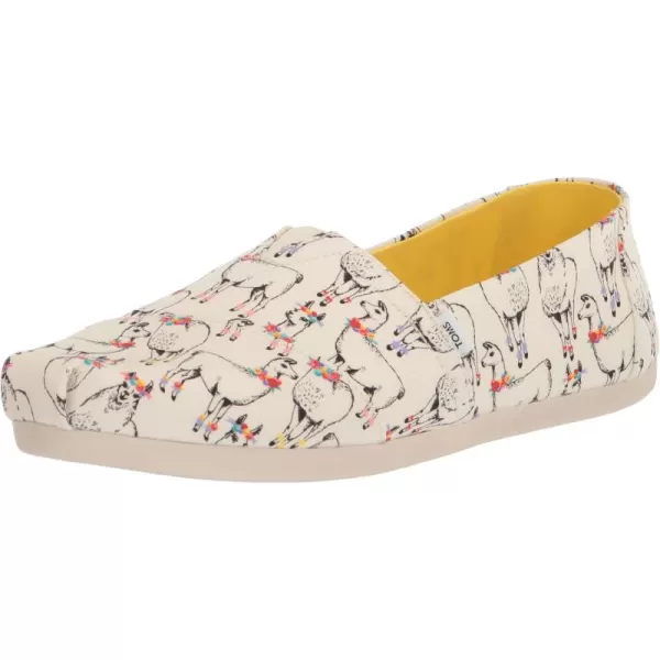 Ivory Floral Llamas Prin