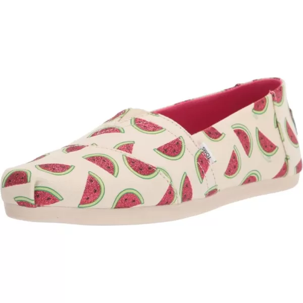 imageTOMS Womens Alpargata SlipOnNatural Glitter Watermelons