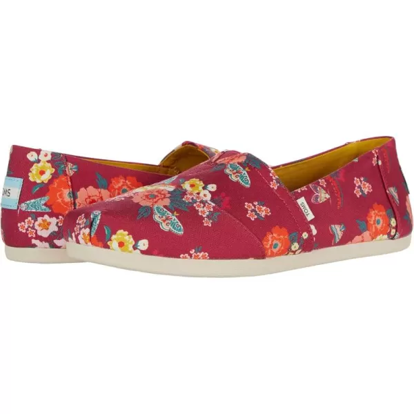 imageTOMS Womens Alpargata SlipOnRose Bud Paper Source Garden Party Print