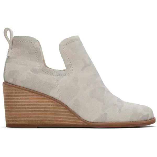 imageTOMS Womens Kallie Cutout BootEgret Camo Printed Suede
