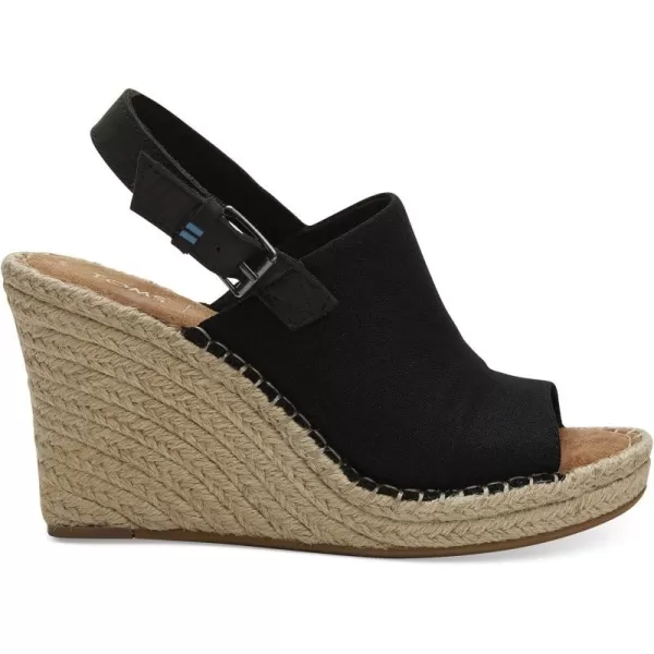 imageTOMS Womens Monica Wedge SandalBlack Oxford CanvasSuede
