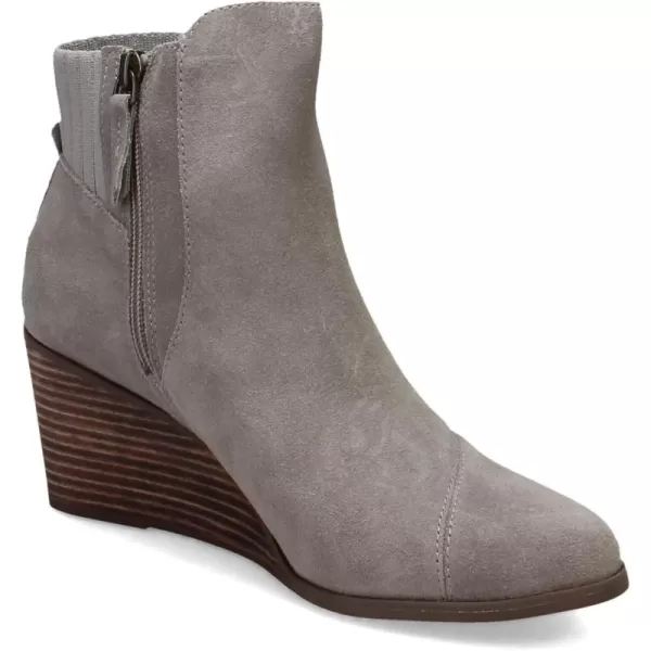 imageTOMS Womens Sadie LeopardCheetah Round Toe Bootie Casual Boots Ankle Mid Heel 23quot  BrownCement Suede