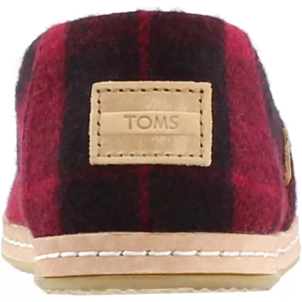 imageTOMS Mens Alpargata Crepe Faux Shearling SlipOnRed Felt Plaid