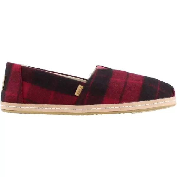 imageTOMS Mens Alpargata Crepe Faux Shearling SlipOnRed Felt Plaid