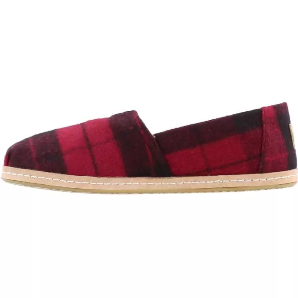 imageTOMS Mens Alpargata Crepe Faux Shearling SlipOnRed Felt Plaid
