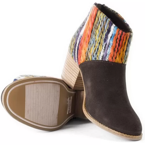 imageTOMS Womens Alpargata Slip On Flats Casual  BlueChocolate Suede Multi Textile
