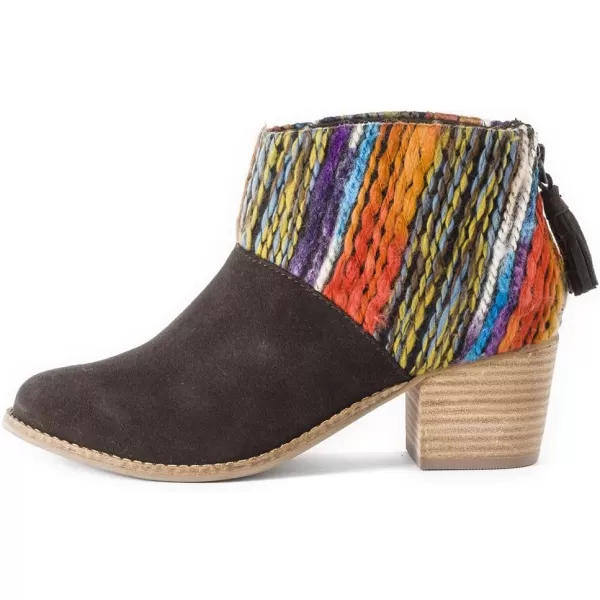 imageTOMS Womens Alpargata Slip On Flats Casual  BlueChocolate Suede Multi Textile