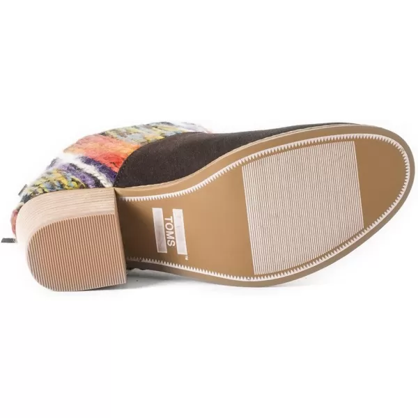 imageTOMS Womens Alpargata Slip On Flats Casual  BlueChocolate Suede Multi Textile