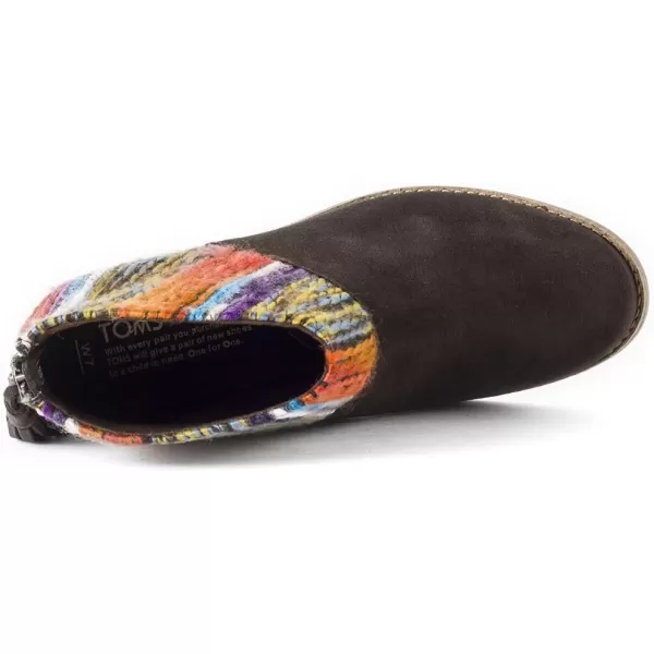 imageTOMS Womens Alpargata Slip On Flats Casual  BlueChocolate Suede Multi Textile