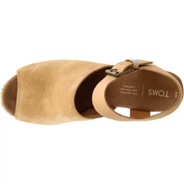 imageTOMS Womens Alpargata Slip On Flats Casual  BlueHoney SuedeLeather