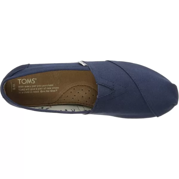 imageTOMS Womens Alpargata Slip On Flats Casual  BlueNavy