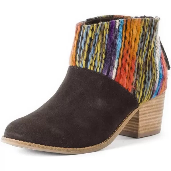 imageTOMS Womens Alpargata Slip On Flats Casual  BlueChocolate Suede Multi Textile