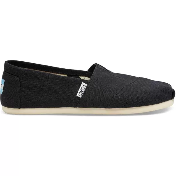 imageTOMS Womens Alpargata Slip On Flats Casual  BlueClassic Black Canvas