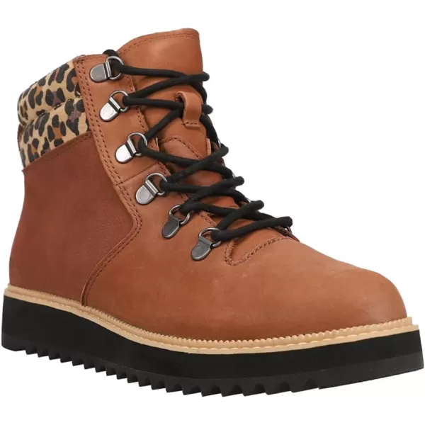 imageTOMS Womens Mojave Leopard Round Toe Lace Up Casual Boots Ankle Low Heel 12quot  BrownBrown
