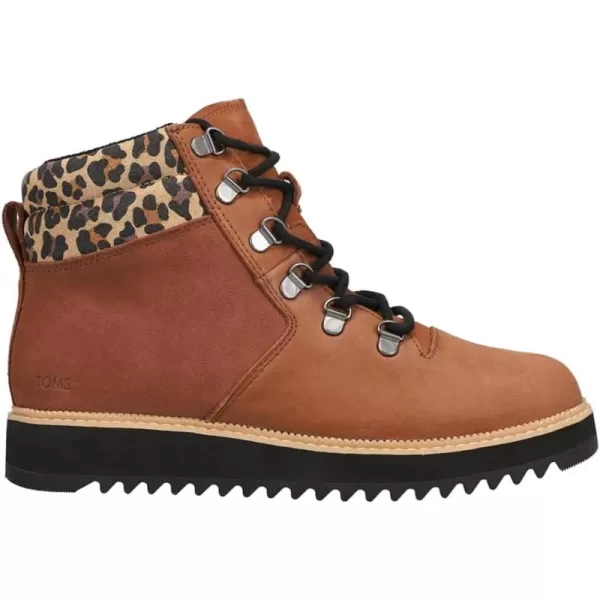 imageTOMS Womens Mojave Leopard Round Toe Lace Up Casual Boots Ankle Low Heel 12quot  BrownBrown